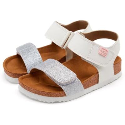 GIOSEPPO Jungen Mädchen Jabbeke Peeptoe Sandalen, Silber (Plata Plata), 31 EU GIOSEPPO Jungen Mädchen Jabbeke Peeptoe Sandalen, Silber (Plata Plata), 31 EU