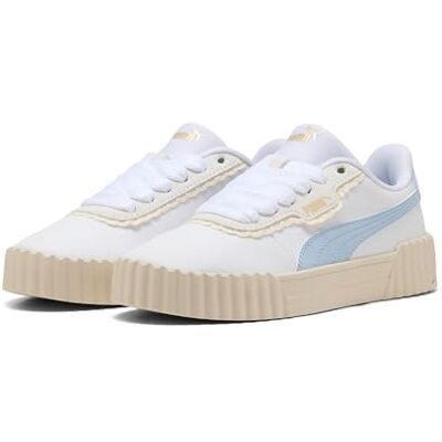 Puma Carina 3.0 MEMOIRES JR Sneaker, White-Haute Tropic, 37 EU, White Haute Tropic, 4 UK Puma Carina 3.0 MEMOIRES JR Sneaker, White-Haute Tropic, 37 EU, White Haute Tropic, 4 UK
