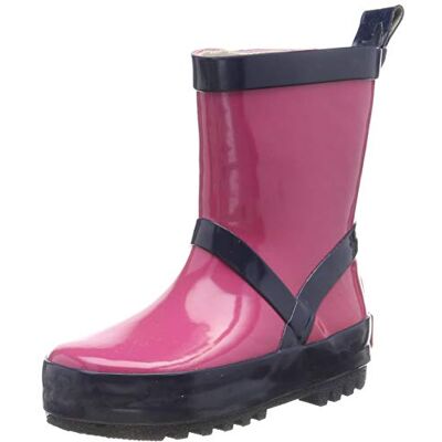 Playshoes Kinder Gummistiefel aus Naturkautschuk, trendige Unisex Regenstiefel mit Reflektoren, Pink Marine, 26/27 EU Playshoes Kinder Gummistiefel aus Naturkautschuk, trendige Unisex Regenstiefel mit Reflektoren, Pink Marine, 26/27 EU