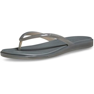 Crocs Miami Jelly Round Toe Flip Flip-Flops für Damen, Carbongelee, Größe 34 EU Crocs Miami Jelly Round Toe Flip Flip-Flops für Damen, Carbongelee, Größe 34 EU