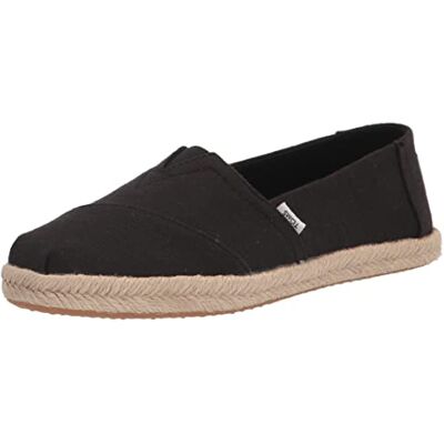 TOMS Damen Alpargata Rope Classic Loafer, flach, Schwarz Total Black, 36 EU TOMS Damen Alpargata Rope Classic Loafer, flach, Schwarz Total Black, 36 EU