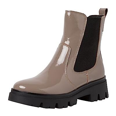 Tamaris Damen 8-85415-41 Chelsea-Stiefel, Taupe Patent, 37 EU Tamaris Damen 8-85415-41 Chelsea-Stiefel, Taupe Patent, 37 EU