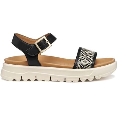 Geox Damen D XAND 2.1S C Wedge Sandal, Black, 38 EU Geox Damen D XAND 2.1S C Wedge Sandal, Black, 38 EU