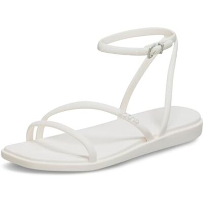 Crocs Miami Damen-Sandalen mit Knöchelriemen, flach, kreidefarben, 41/42 EU Crocs Miami Damen-Sandalen mit Knöchelriemen, flach, kreidefarben, 41/42 EU