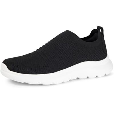 Amazon Essentials Herren Leichte Slip-On-Walkingschuhe, Schwarz Weiß, 44.5 EU Amazon Essentials Herren Leichte Slip-On-Walkingschuhe, Schwarz Weiß, 44.5 EU