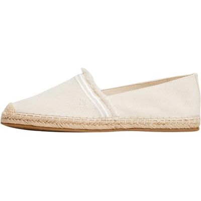 Tommy Hilfiger Damen Espadrilles Fringe Canvas Closed mit Logo, Elfenbein (Muslin), 36 Tommy Hilfiger Damen Espadrilles Fringe Canvas Closed mit Logo, Elfenbein (Muslin), 36