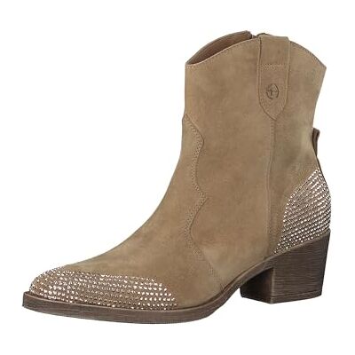 Tamaris Damen Boots mit Absatz Leder Blockabsatz; CAMEL COMBINED/braun; 36 EU Tamaris Damen Boots mit Absatz Leder Blockabsatz; CAMEL COMBINED/braun; 36 EU