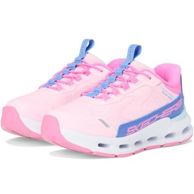 Skechers Mädchen Glide-Step + Vista Lane Slip-InTurnschuhe, Pink Synthetic/Blue Trim, 27 EU Skechers Mädchen Glide-Step + Vista Lane Slip-InTurnschuhe, Pink Synthetic/Blue Trim, 27 EU
