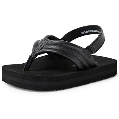 Amazon Essentials Unisex Kinder Flip-Flop mit Fersenriemen, Schwarz, 27 EU Amazon Essentials Unisex Kinder Flip-Flop mit Fersenriemen, Schwarz, 27 EU