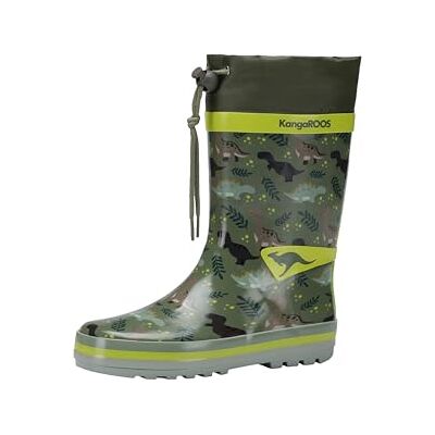 KangaROOS K-Summerrain Stiefel, Olive/Dino Adventure, 34 EU KangaROOS K-Summerrain Stiefel, Olive/Dino Adventure, 34 EU