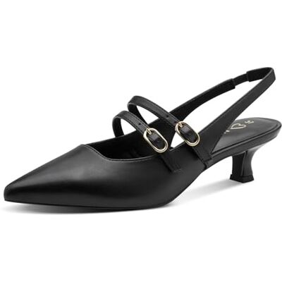 MARCO TOZZI Damen Slingpumps Spitz Kleiner Absatz, Schwarz (Black), 37 EU MARCO TOZZI Damen Slingpumps Spitz Kleiner Absatz, Schwarz (Black), 37 EU