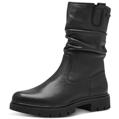 Tamaris COMFORT Damen Winterstiefel ohne Absatz aus Leder Wasserabweisend, Schwarz (Black Nappa), 39 EU Tamaris COMFORT Damen Winterstiefel ohne Absatz aus Leder Wasserabweisend, Schwarz (Black Nappa), 39 EU