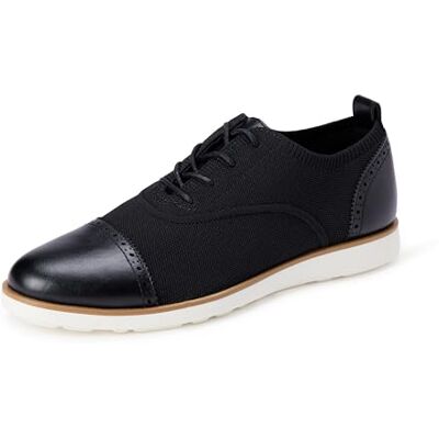 Amazon Essentials Herren Oxford-Brogue-Business-Sneaker, Strick-Obermaterial, Schwarz, 43.5 EU Amazon Essentials Herren Oxford-Brogue-Business-Sneaker, Strick-Obermaterial, Schwarz, 43.5 EU