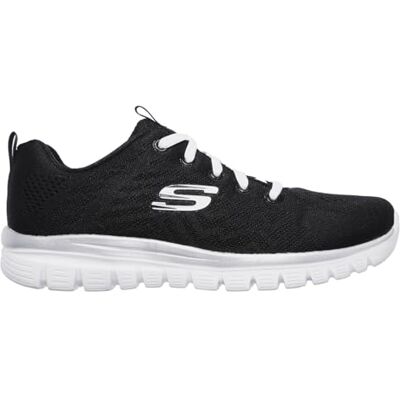 Skechers Damen Graceful Get Connected Turnschuhe, Black/White, 38 EU Weit Skechers Damen Graceful Get Connected Turnschuhe, Black/White, 38 EU Weit