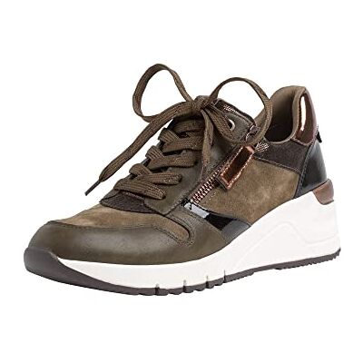 Tamaris Damen 1-1-23702-09 Sneakers, Khaki, 39 EU Tamaris Damen 1-1-23702-09 Sneakers, Khaki, 39 EU