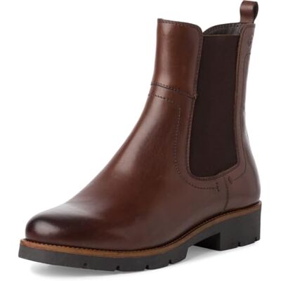 Tamaris Damen Chelsea Leder bequem; BROWN, EU 39 Tamaris Damen Chelsea Leder bequem; BROWN, EU 39