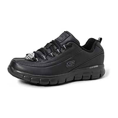 Skechers Damen Sure Track Trickel Trainers, Black Leather, 41 EU Skechers Damen Sure Track Trickel Trainers, Black Leather, 41 EU