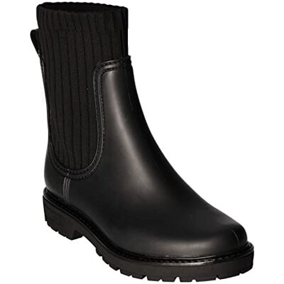 MUSTANG Damen Stiefelette Chelsea Boot gestrickt Stretch Gummistiefel 1444-503, Größe:40 EU, Farbe:Schwarz MUSTANG Damen Stiefelette Chelsea Boot gestrickt Stretch Gummistiefel 1444-503, Größe:40 EU, Farbe:Schwarz