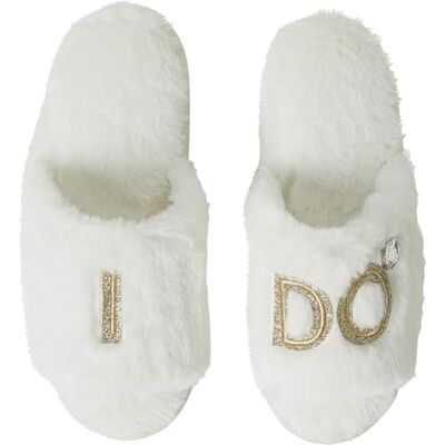 Dearfoams , Damen-Hausschuhe Braut und Brautjungfern, I Do Crew – passende Hochzeitshausschuhe für Trauung und Junggesellinnenabschied, Small Dearfoams , Damen-Hausschuhe Braut und Brautjungfern, I Do Crew – passende Hochzeitshausschuhe für Trauung und Junggesellinnenabschied, Small