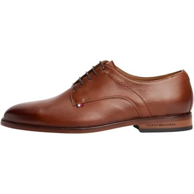 Tommy Hilfiger Herren Derby Schuhe Thunit aus Leder, Braun (Winter Cognac), 40 Tommy Hilfiger Herren Derby Schuhe Thunit aus Leder, Braun (Winter Cognac), 40