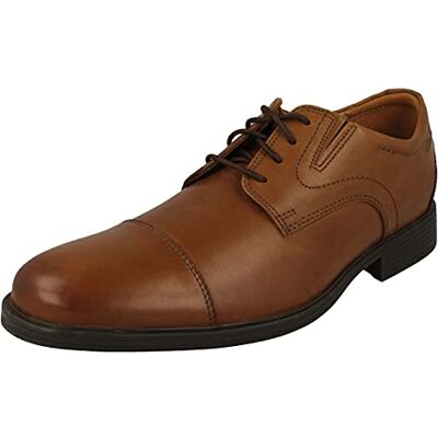 Clarks Herren Whiddon Plain Oxford-Schuh, Dunkelbraunes Leder, 46 EU Clarks Herren Whiddon Plain Oxford-Schuh, Dunkelbraunes Leder, 46 EU