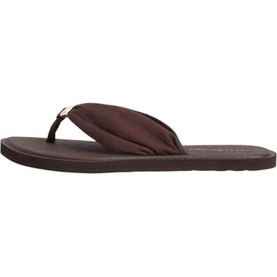 Tommy Hilfiger Damen Flip Flops Scandi Soft Summer Sandal mit breitem Zehenriemen, Braun (Fondant Brown), 38 Tommy Hilfiger Damen Flip Flops Scandi Soft Summer Sandal mit breitem Zehenriemen, Braun (Fondant Brown), 38