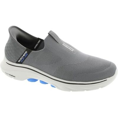 Skechers Herren Go Walk 7 Easy On 2 Slip-InTurnschuhe, Charcoal And Blue Textile/Synthetic, 49 EU Skechers Herren Go Walk 7 Easy On 2 Slip-InTurnschuhe, Charcoal And Blue Textile/Synthetic, 49 EU