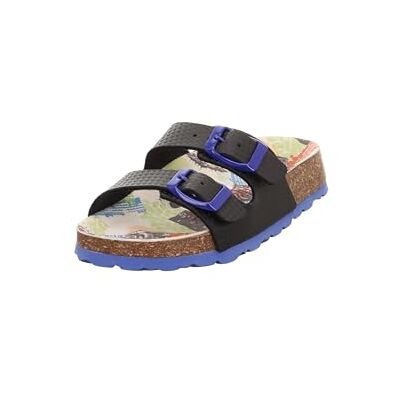 Superfit Jungen FUSSBETTPANTOFFEL SCHWARZ/BLAU 0100 Superfit Jungen FUSSBETTPANTOFFEL SCHWARZ/BLAU 0100