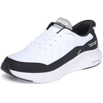 Skechers Herren Contour Foam Cozy Fit Slip-InTurnschuhe, White Mesh/Duraleather/Black Trim, 47.5 EU Skechers Herren Contour Foam Cozy Fit Slip-InTurnschuhe, White Mesh/Duraleather/Black Trim, 47.5 EU