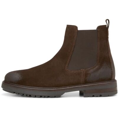 Marc O' Polo Marc OߴPolo Herren Chelsea Boots aus Veloursleder zum Schlupfen, Grün (Dark Earth), 46 Marc O' Polo Marc OߴPolo Herren Chelsea Boots aus Veloursleder zum Schlupfen, Grün (Dark Earth), 46