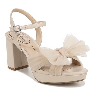 LifeStride Women's Last Dance Platform Dress Sandal Heeled, Bone, 9 Wide LifeStride Women's Last Dance Platform Dress Sandal Heeled, Bone, 9 Wide