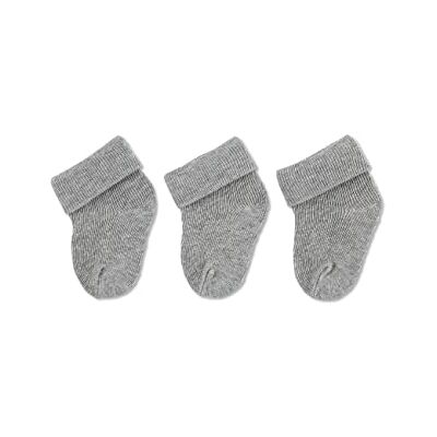 Sterntaler Unisex Baby Erstlingssöckchen 3er-pack Socken, Silber Mel., 0-4 monate Sterntaler Unisex Baby Erstlingssöckchen 3er-pack Socken, Silber Mel., 0-4 monate