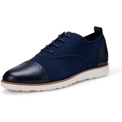 Amazon Essentials Herren Oxford-Brogue-Business-Sneaker, Strick-Obermaterial, Marineblau, 43 EU Amazon Essentials Herren Oxford-Brogue-Business-Sneaker, Strick-Obermaterial, Marineblau, 43 EU
