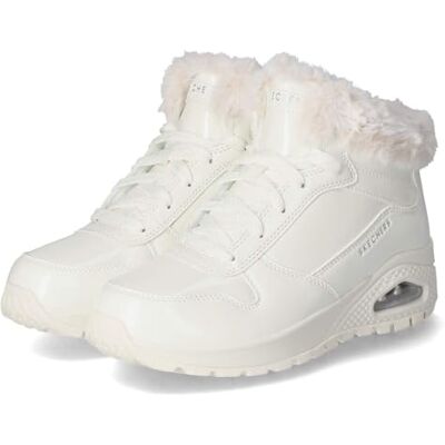 Skechers Garner Newick 210803 Mokassin für Herren, Weißes Lack-Duraleather-Kunstfell, 37.5 EU Skechers Garner Newick 210803 Mokassin für Herren, Weißes Lack-Duraleather-Kunstfell, 37.5 EU