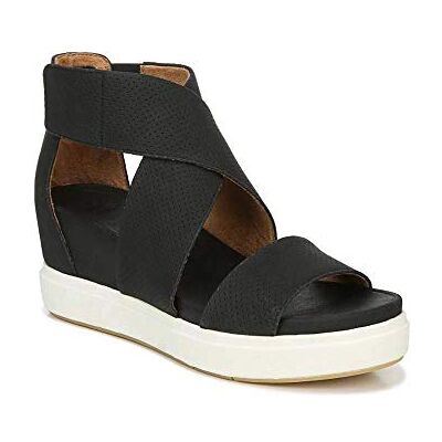 Dr.Scholl's SHOES Dr. Scholl's Shoes Damen Sheena Plateau-Sandale mit Keilabsatz, Schwarz glatt, 43 EU Dr.Scholl's SHOES Dr. Scholl's Shoes Damen Sheena Plateau-Sandale mit Keilabsatz, Schwarz glatt, 43 EU