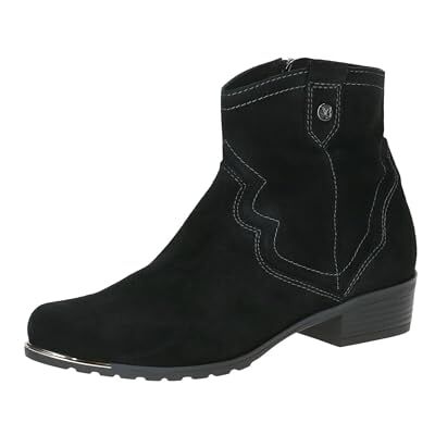CAPRICE Damen Stiefel mit Absatz aus Leder mit Reißverschluss, Schwarz (Black Suede), 37.5 EU CAPRICE Damen Stiefel mit Absatz aus Leder mit Reißverschluss, Schwarz (Black Suede), 37.5 EU