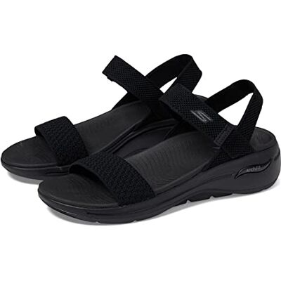 Skechers Damen Go Walk Arch Fit Polished Sandals, Black Textile, 42 EU Skechers Damen Go Walk Arch Fit Polished Sandals, Black Textile, 42 EU