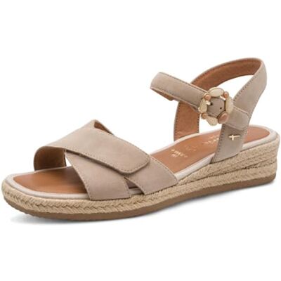 Tamaris COMFORT Damen Wedge/Plat Sand MultiAdjustable BEIGE SUEDE 38 Tamaris COMFORT Damen Wedge/Plat Sand MultiAdjustable BEIGE SUEDE 38