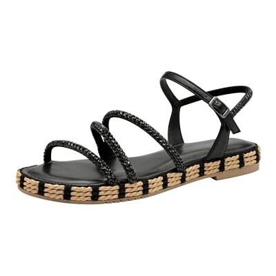 Tamaris Sandalette Damen Flach schwarz,EU 37 Tamaris Sandalette Damen Flach schwarz,EU 37