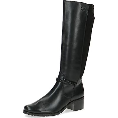 CAPRICE Damen Hohe Stiefel mit Absatz Airmotion aus Leder bis zum Knie Weite G, Schwarz (Black Comb), 38.5 EU CAPRICE Damen Hohe Stiefel mit Absatz Airmotion aus Leder bis zum Knie Weite G, Schwarz (Black Comb), 38.5 EU