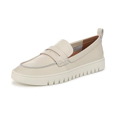 Vionic Women's Loafer Perfectly Packable Uptown Shoes with Arch Support Medium Fit, Cream White Leather, 38 EU Vionic Women's Loafer Perfectly Packable Uptown Shoes with Arch Support Medium Fit, Cream White Leather, 38 EU