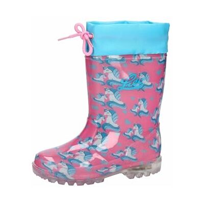 Lico Unisex Kinder Powerlight W Blinky Gummistiefel, Rosa Türkis, 29 EU Lico Unisex Kinder Powerlight W Blinky Gummistiefel, Rosa Türkis, 29 EU