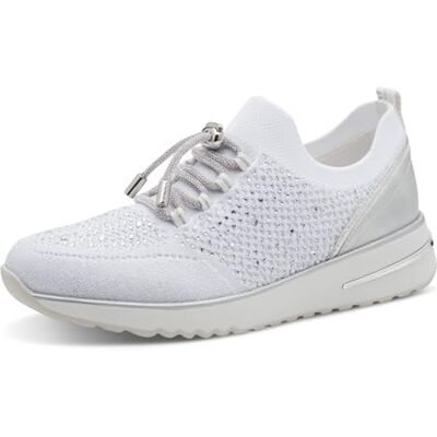 MARCO TOZZI Damen Sneaker weiches Feel Me Wechselfußbett weiches Innenfutter Elastisch, weiß (White Comb), 39 EU MARCO TOZZI Damen Sneaker weiches Feel Me Wechselfußbett weiches Innenfutter Elastisch, weiß (White Comb), 39 EU