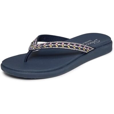 Skechers Damen Meditation Luxe Floral Embellished Turnschuhe, Navy, 41 EU Skechers Damen Meditation Luxe Floral Embellished Turnschuhe, Navy, 41 EU