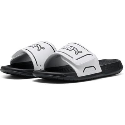 Puma Unisex Royalcat ComfortSlide Sandale, 2 White Black, 44.5 EU Puma Unisex Royalcat ComfortSlide Sandale, 2 White Black, 44.5 EU