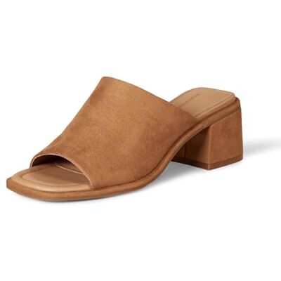 Amazon Essentials Damen Pantolette mit Blockabsatz, Bräunen Optik Mikro Wildleder, 37.5 EU Amazon Essentials Damen Pantolette mit Blockabsatz, Bräunen Optik Mikro Wildleder, 37.5 EU