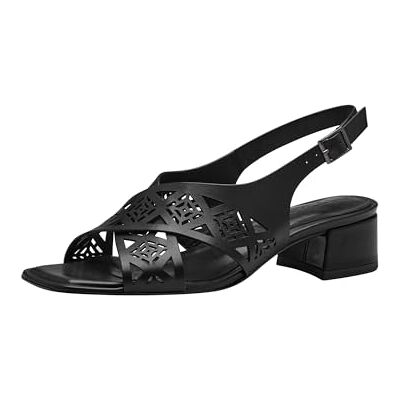 Tamaris Damen Sandalen mit Absatz Leder Blockabsatz Sommer; BLACK/schwarz; 39 EU Tamaris Damen Sandalen mit Absatz Leder Blockabsatz Sommer; BLACK/schwarz; 39 EU