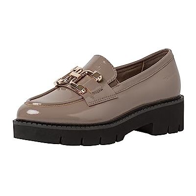 Tamaris Comfort Damen Loafer mit Plateau aus Leder Business, Braun (Taupe Patent), 39 EU Tamaris Comfort Damen Loafer mit Plateau aus Leder Business, Braun (Taupe Patent), 39 EU