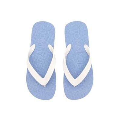 Tommy Jeans Damen Flip Flops Logo Zehentrenner, Blau (Moderate Blue), 38 Tommy Jeans Damen Flip Flops Logo Zehentrenner, Blau (Moderate Blue), 38