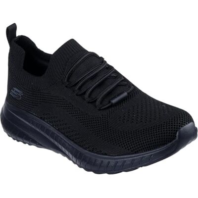 Skechers Damen Squad Chaos Sr Medizinischer Serviceschuh, Textil schwarz, 38.5 EU Skechers Damen Squad Chaos Sr Medizinischer Serviceschuh, Textil schwarz, 38.5 EU